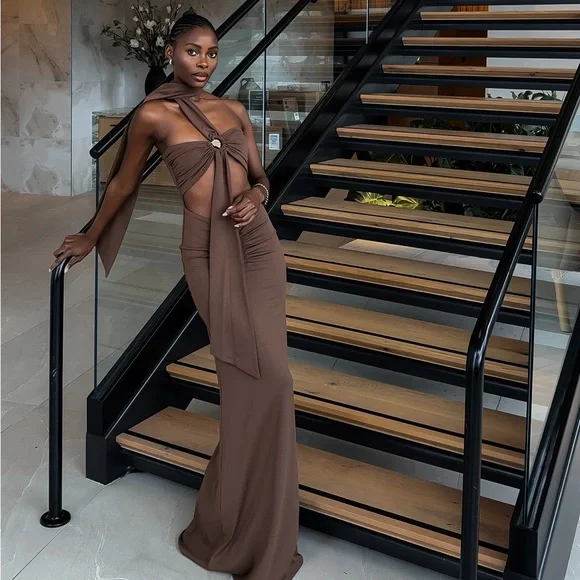 Peppermayo Chocolate Maxi Dress - Picture 2 of 3